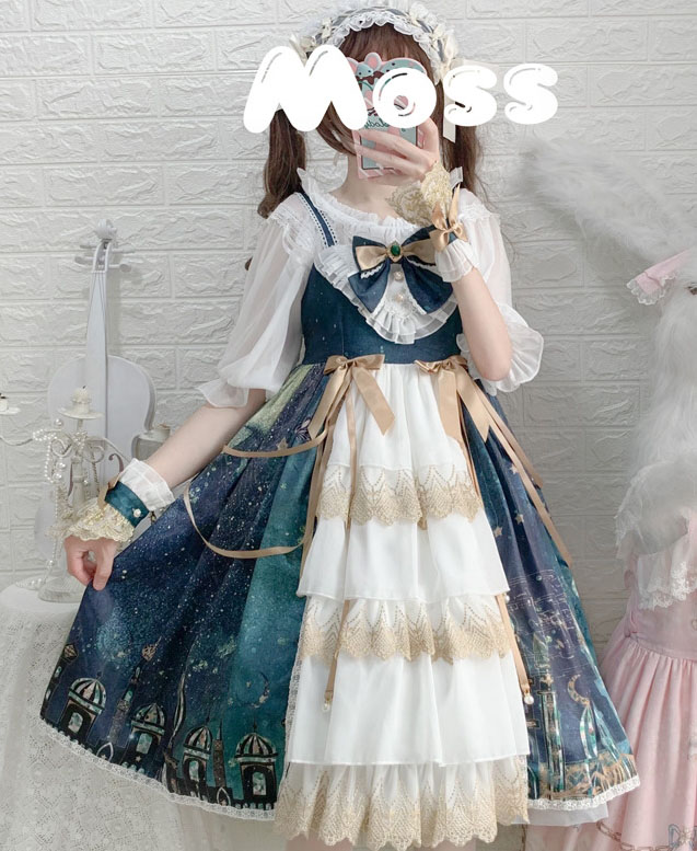 楽天市場】ロリータドレス 大人 ジャンパースカート ミドル丈 ミモレ丈