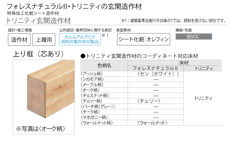 楽天市場】上り框 芯あり 1950mm トリニティ玄関造作材 1本入 YNZ63-26