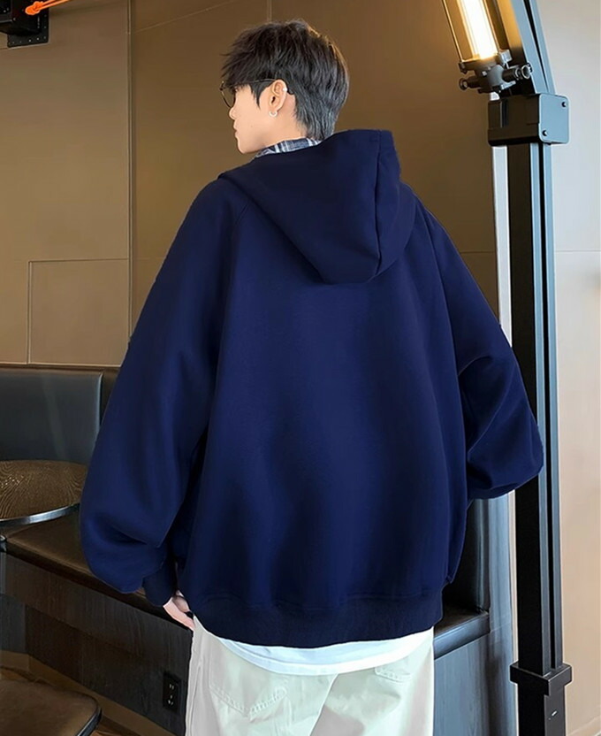 楽天市場】パーカー メンズ 長袖 ショート丈 ジップアップ ポケット