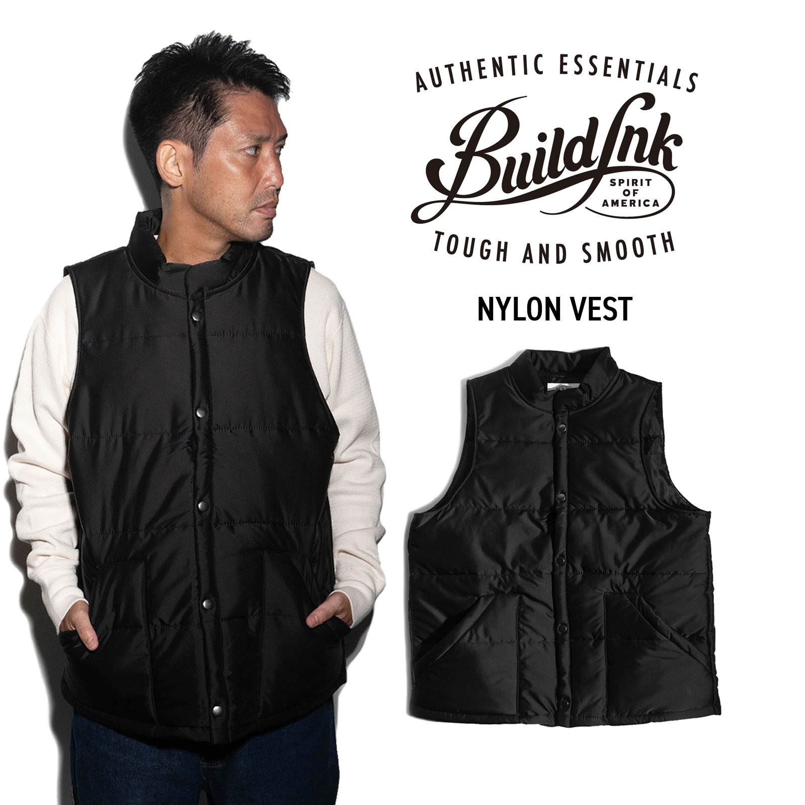 楽天市場】【クーポン配布中】ビルドインク BUILDINK ナイロンベスト