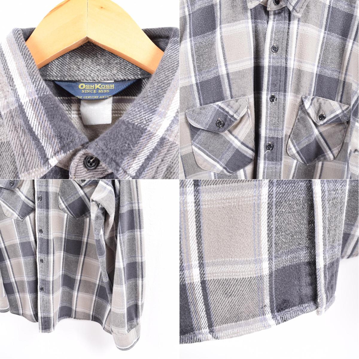 楽天市場】80年代 オシュコシュ Osh kosh チェック柄 長袖 ヘビー