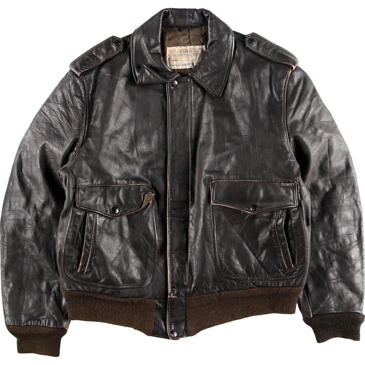 楽天市場】80~90年代 ショット SCHOTT I.S.674.M.S レザーフライト