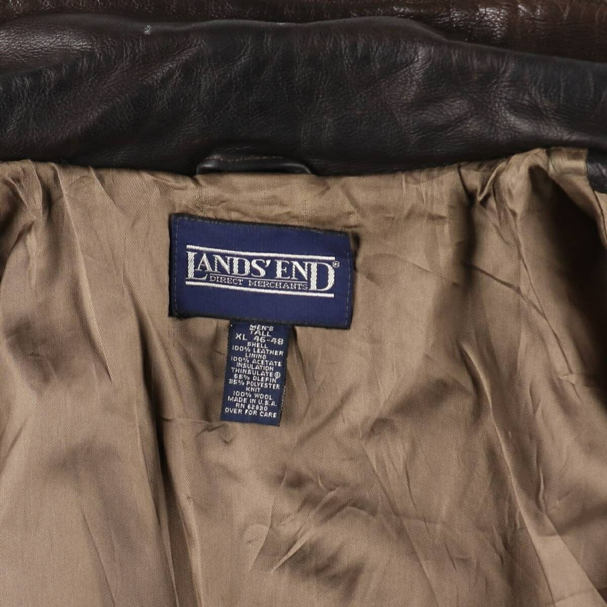 楽天市場】古着 90'S ランズエンド LANDS' END A-2タイプ レザー