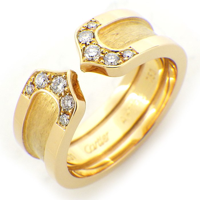楽天市場】カルティエ Cartier リング C2 2C ダイヤモンド K18YG 8号