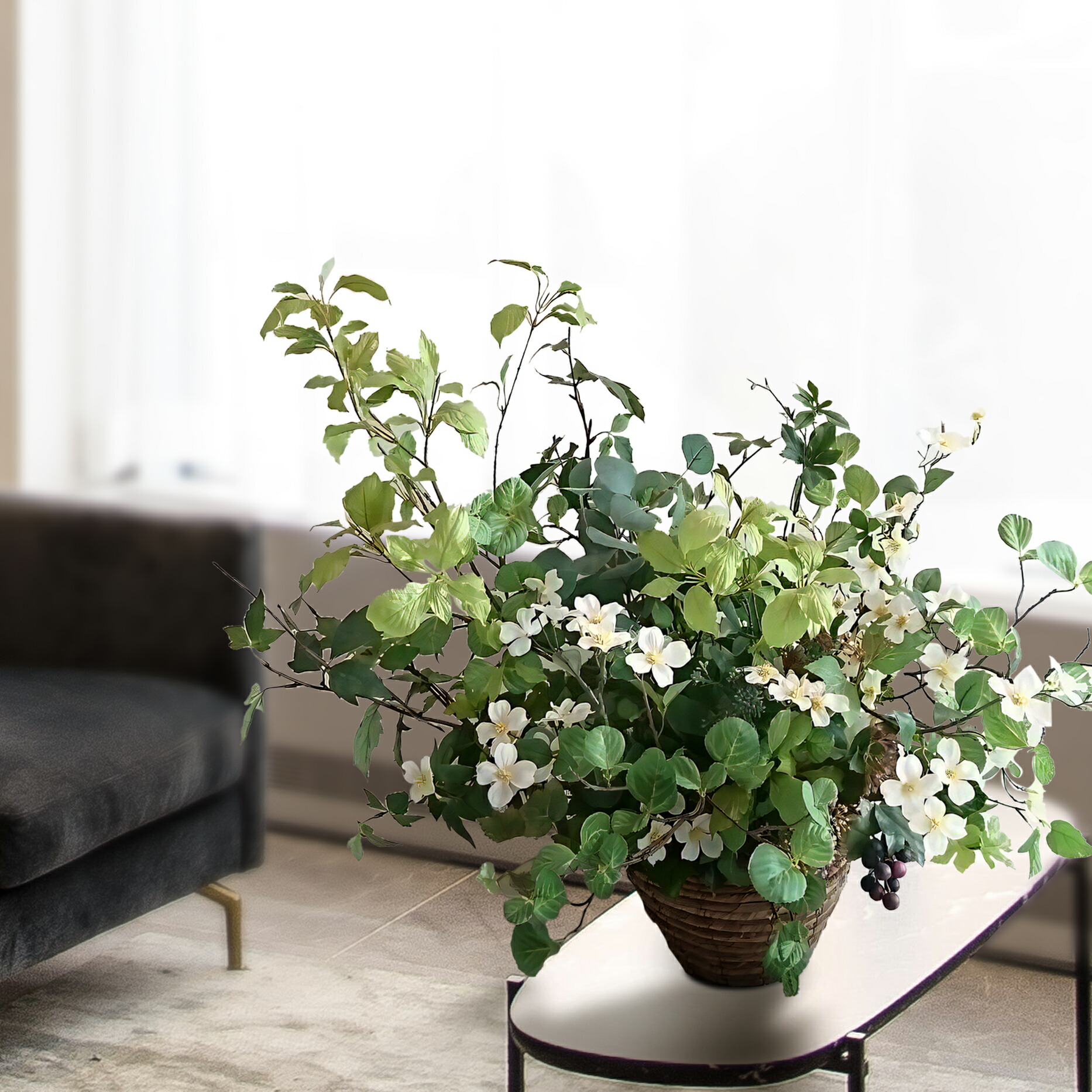 楽天市場】【華シリーズ】造花 枝もの 花ミズキ フラワー