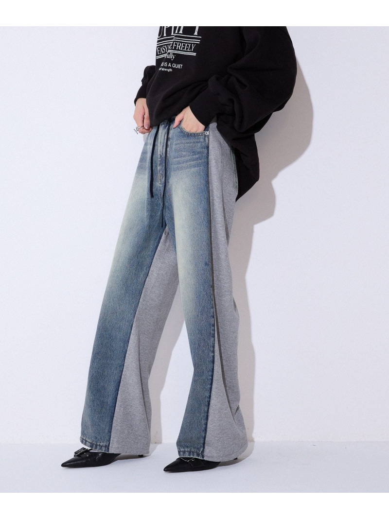 楽天市場】スウェットドッキングデニム JEANASIS ジーナシス パンツ