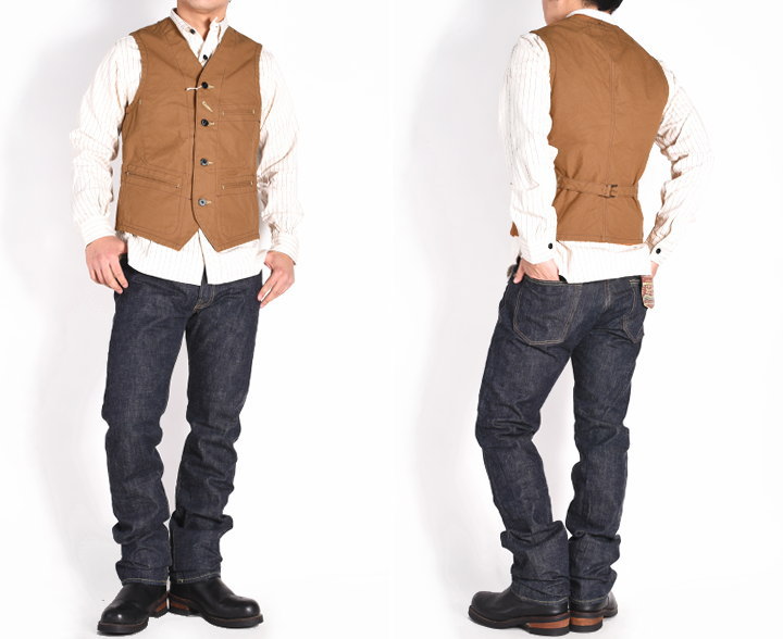 楽天市場】シュガーケーン SUGAR CANE ベスト 13oz. ブラウンダック