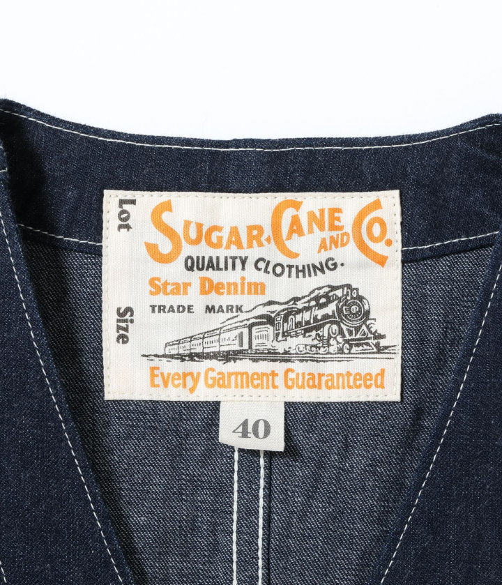 楽天市場】シュガーケーン SUGAR CANE ベスト 11oz. ブルーデニム