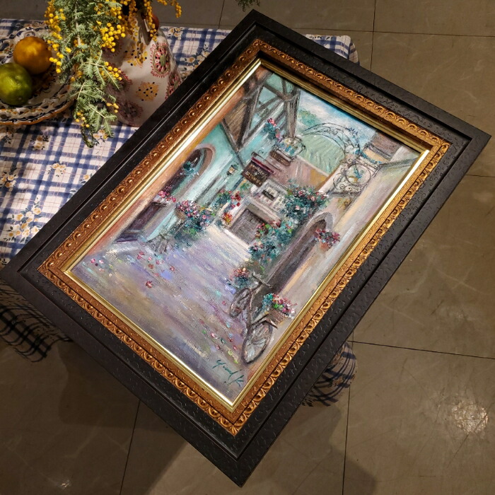 楽天市場】絵画 「ワイン畑へ続く径」 油彩画 油絵 原画 風景画 P6