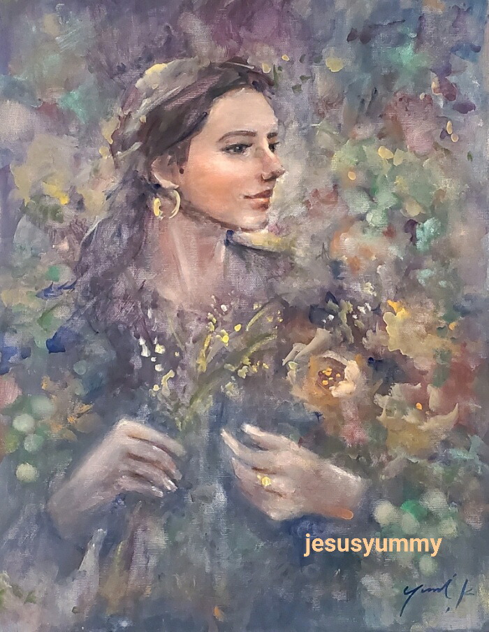 楽天市場】絵画 「Ceres 〜 実りの女神｣ 水彩/パステル 原画 人物画 F6