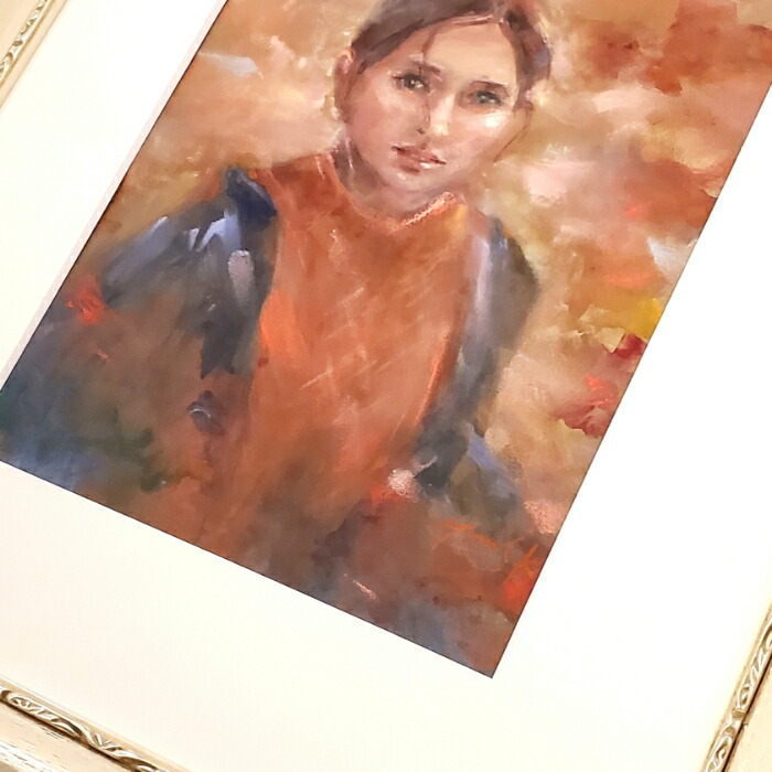 楽天市場】絵画 「Shine 〜 晃」 水彩/パステル 原画 人物画 少女 F4
