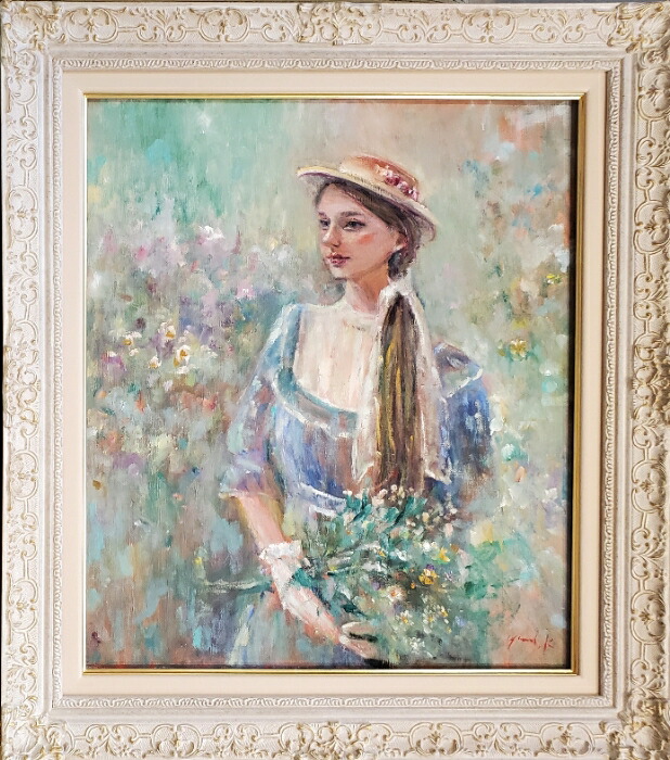 楽天市場】絵画 「Country Roads」 油彩画 油絵 原画 人物画 F10