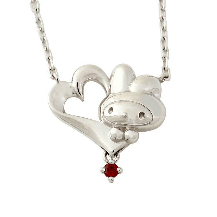 楽天市場】マイメロディ オープン ハート 誕生石 ネックレス 大人