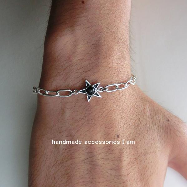 楽天市場】受注生産商品 ブラックスター スターチェーンブレスレット