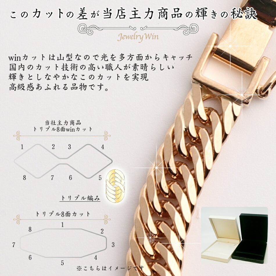 楽天市場】喜平 ブレスレット K18 トリプル 8面 20g 20cm 造幣局検定