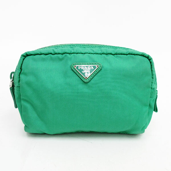 楽天市場】PRADA(プラダ) ポーチ 緑 グリーン ナイロン 【ブランド小物