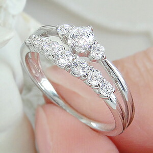 楽天市場】☆PT950【0.5ctUP】テンダイヤモンド リング ダイヤモンド