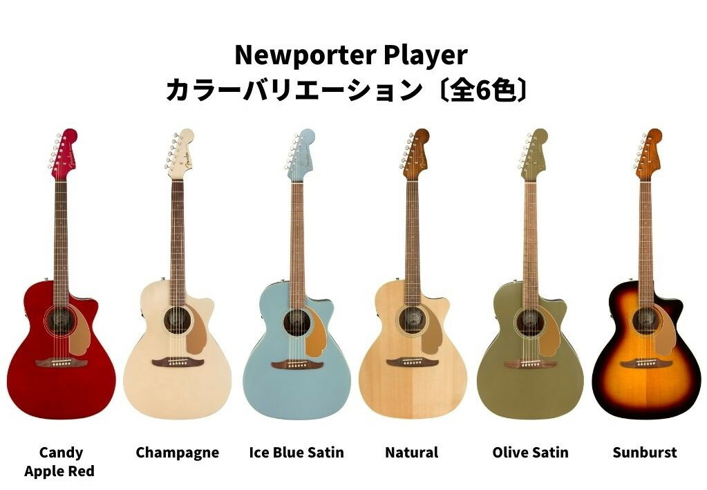 楽天市場】Fender Newporter Player Walnut Fingerboard Sunburst
