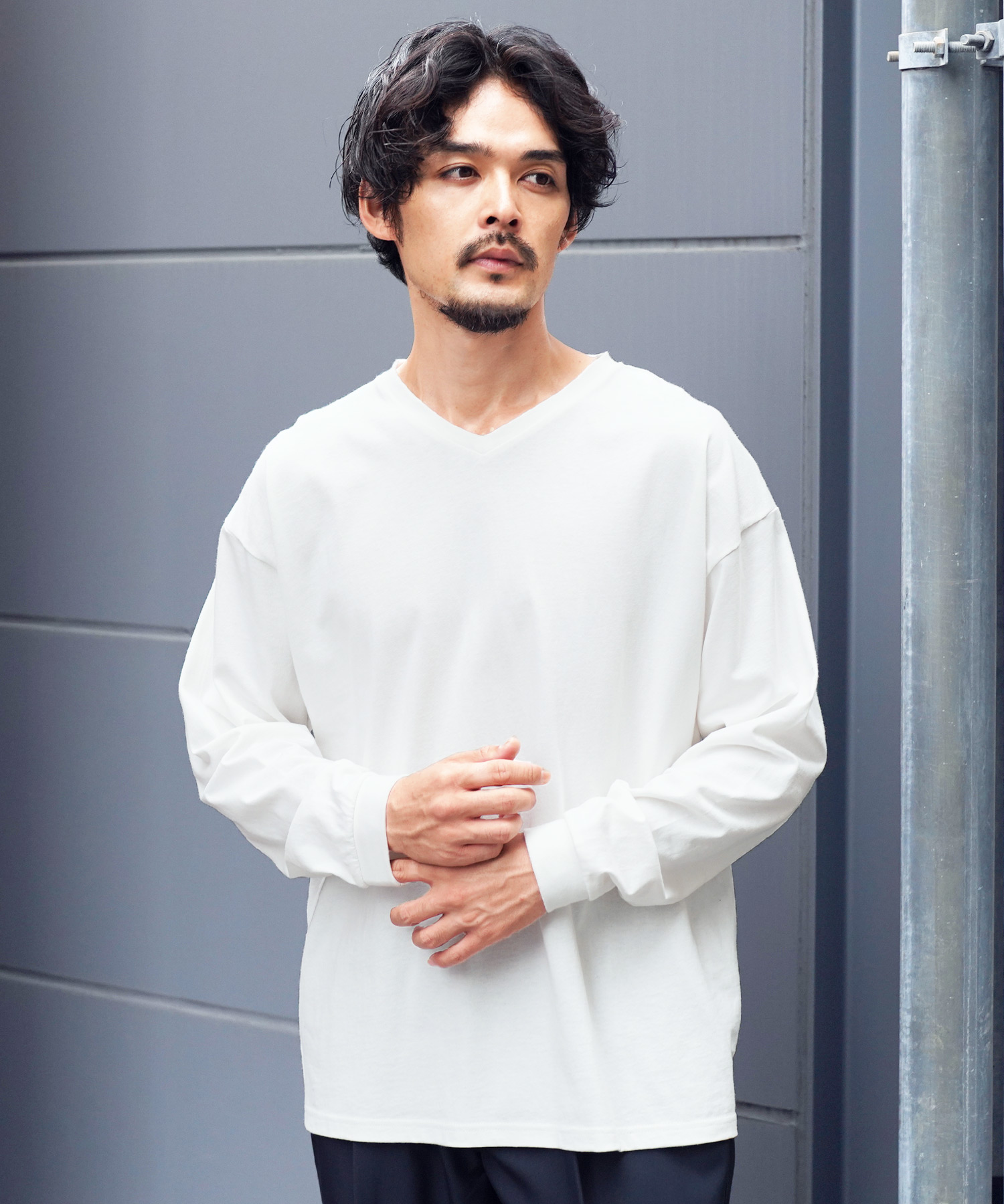 楽天市場】【SALE】Vネック 吸汗 速乾 ロンT メンズ◇ルーズフィットV