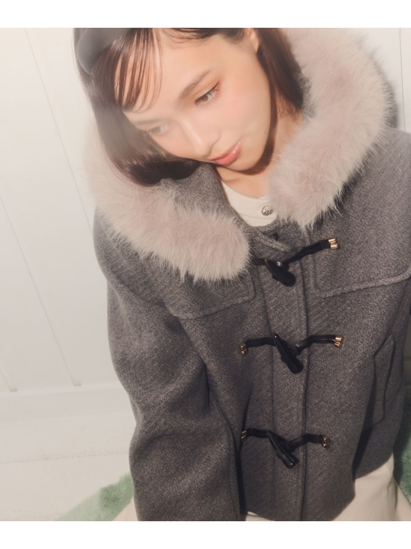 楽天市場】フェイクファー付ショートダッフルコート JILL by JILL