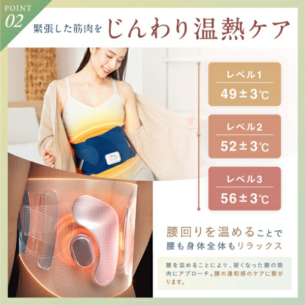 楽天市場】NIPLUX 電動腰サポーター NP-WB23BL WAISTURELAX（ウエスタ