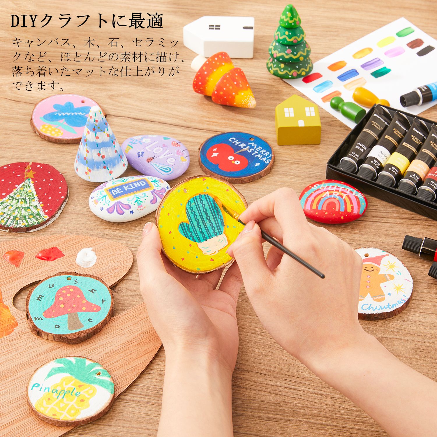 楽天市場】【送料無料】アクリル絵の具 16色セット 12ml ブラシ付き 速