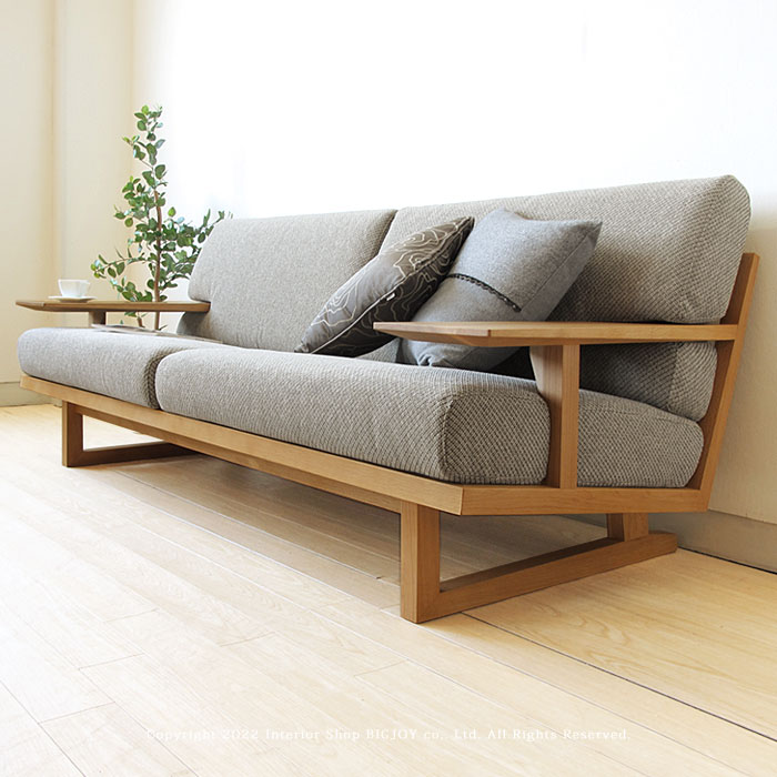 楽天市場】W1635、W1965、3Pソファ、2.5Pソファ オーク材 木製ソファ