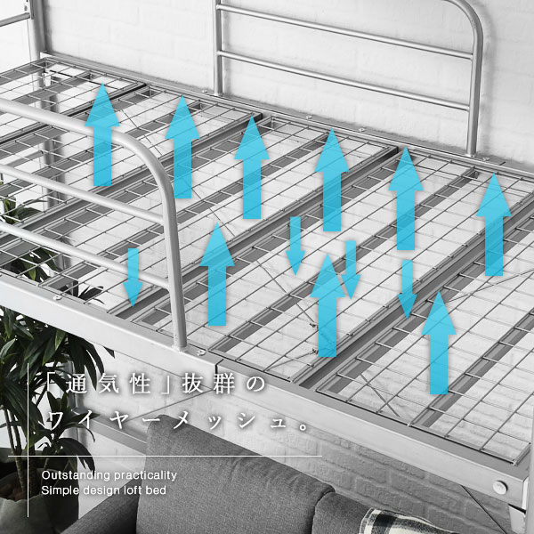 楽天市場】【本日限定ポイント5倍】ロフトベッド ハイタイプ 大人用 4