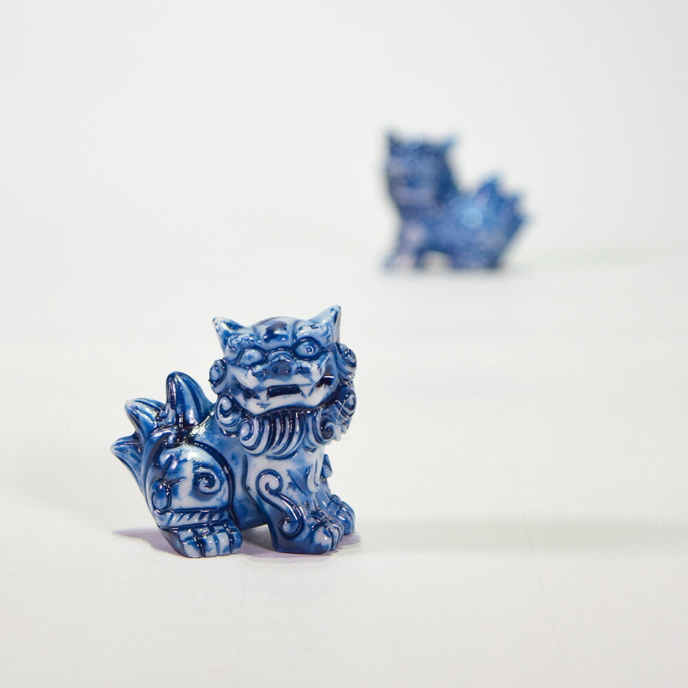 楽天市場】シーサー ミニシーサー 獅子 陶器風 ペア 置物 玄関 沖縄