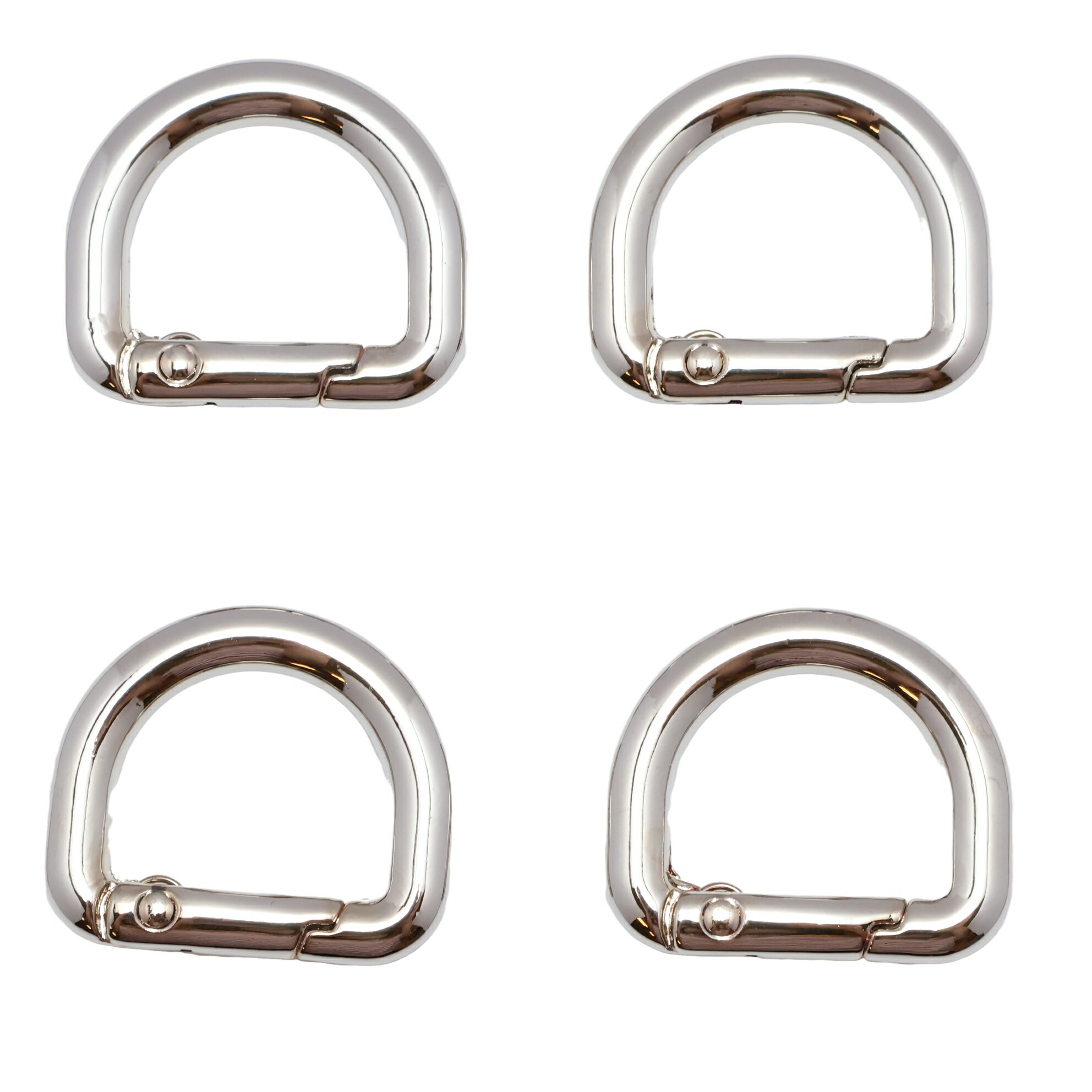 楽天市場】【4個】 カラビナ D型タイプ キーホルダー Dカン 内径16mm