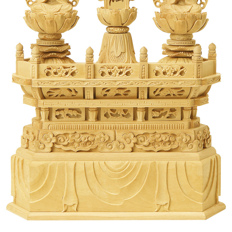 楽天市場】仏像 【本柘植(ツゲ)】 三宝尊 1.0寸（高さ：250mm） 釈迦