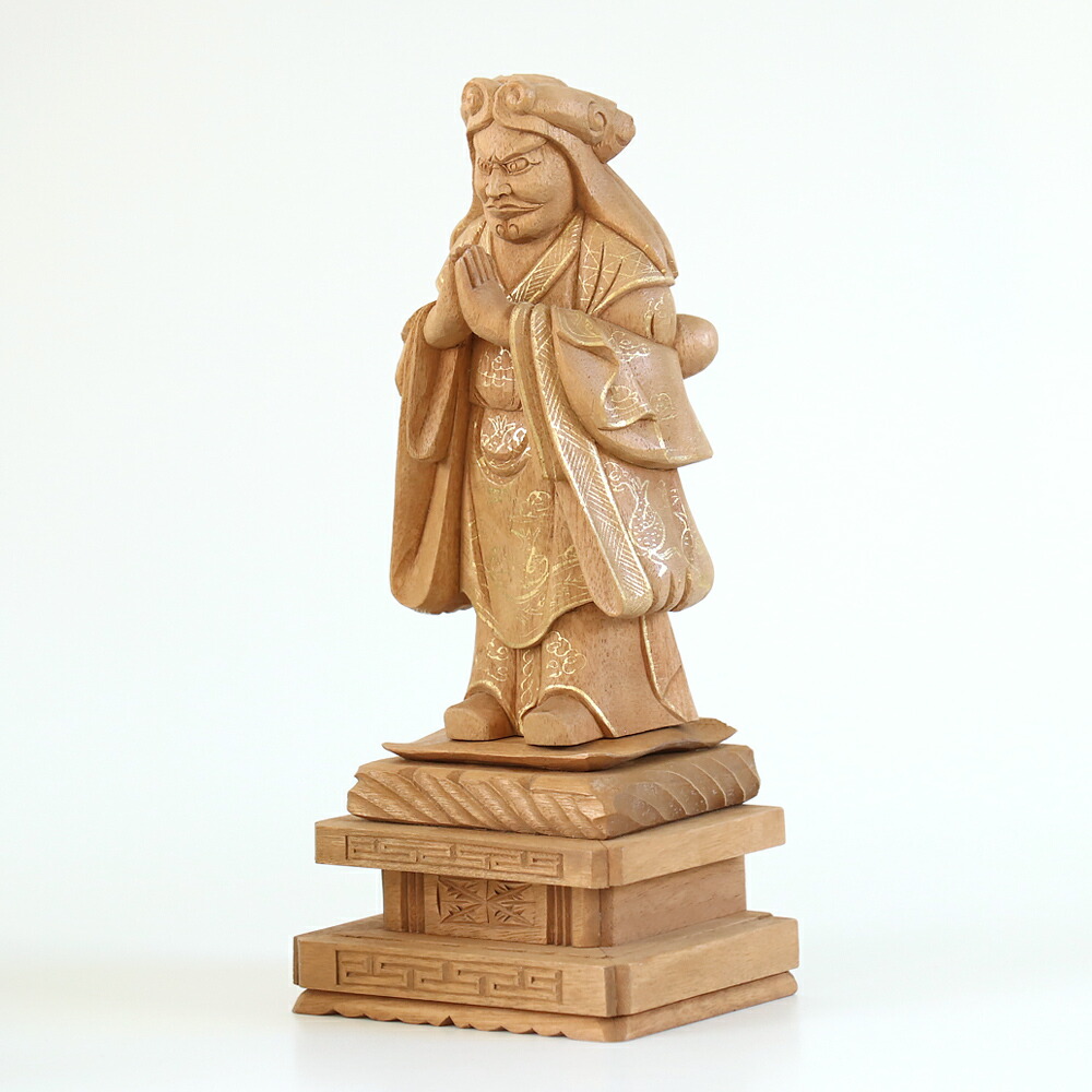 楽天市場】仏像 【楠木地彫】 中山鬼子母神 金泥書 4.0寸（高さ：200mm