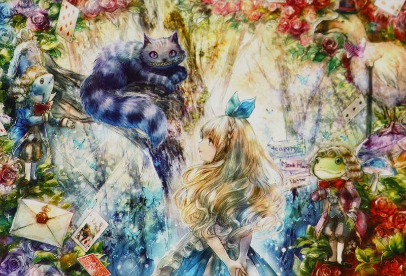 楽天市場】108ピースジグソーパズル チェシャ猫とアリス（おにねこ