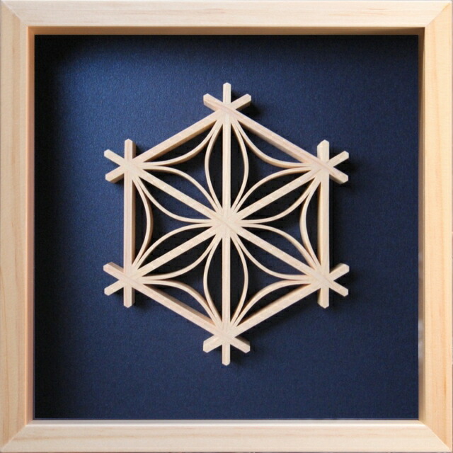 楽天市場】組子の和風ニッチフレーム 【七宝柄】お部屋に組子の和風を