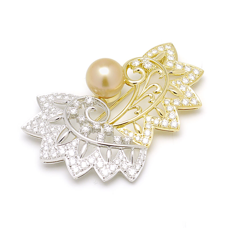 楽天市場】【中古】ミキモト MIKIMOTO パールダイヤモンドブローチ