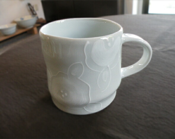 楽天市場】【砥部焼】イッチン 椿マグカップ【陶彩窯】ティーカップ