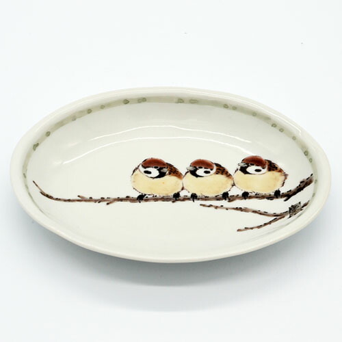 楽天市場】九谷焼 プレート皿 中村陶志人 福良雀 皿 おしゃれ オシャレ