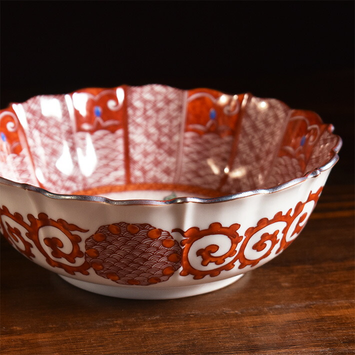 楽天市場】九谷焼 煮物鉢 飯田屋 赤絵（径 約18cm）（ 和食器 中鉢