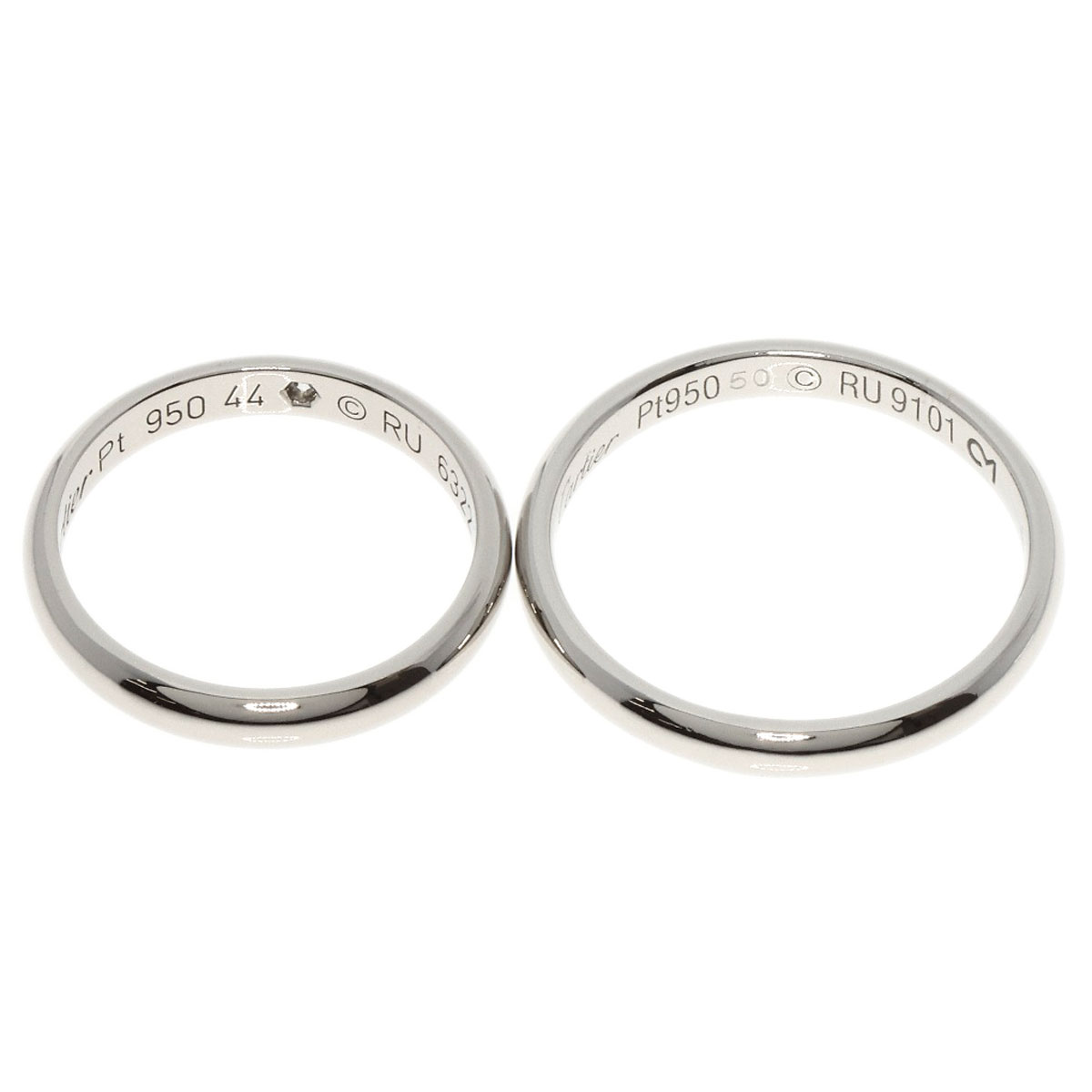 楽天市場】カルティエ ペア リング 1P ダイヤモンド 2本セット リング