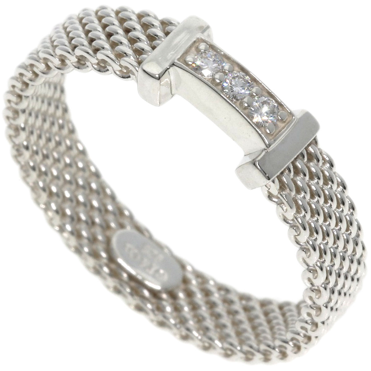 楽天市場】ティファニー サマセットメッシュ 3P ダイヤモンド リング