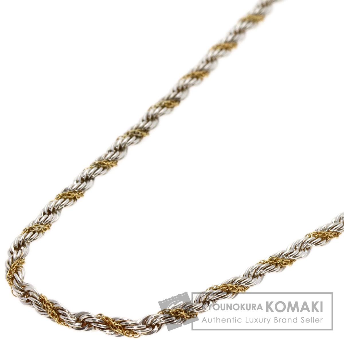 楽天市場】ティファニー ツイスト ロープ ネックレス シルバー/K18YG