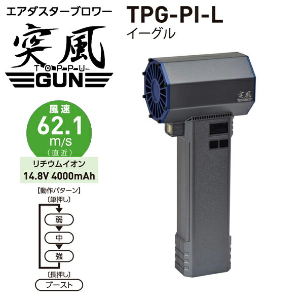 楽天市場】日動工業 エアダスターブロワー 突風GUN イーグル TPG-PI-L