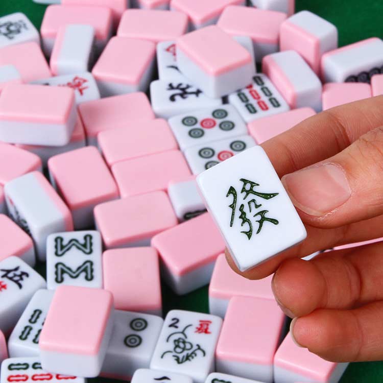 楽天市場】144タイルマージャンパイ 手打麻雀牌セット 収納バッグ付き