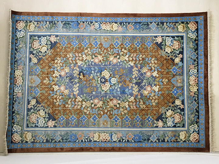 楽天市場】【中国段通 シルク 約3畳用】「一竹星」絨毯(じゅうたん