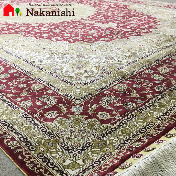 ぶひさん様専用 中国段通 シルク絨毯 約90cm x 155cm シルク 段