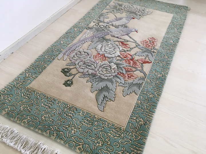 楽天市場】中国 手織り緞通(段通)「春山如笑」・約1畳用・絨毯