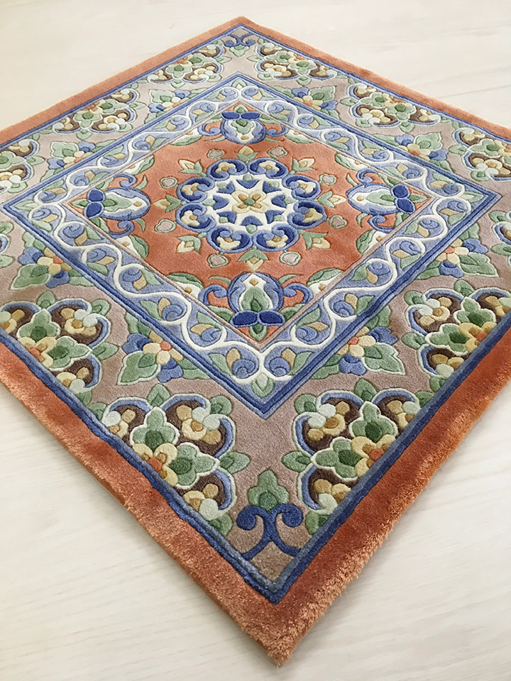 楽天市場】【中国段通 シルク 玄関マット・仏法座】「53」絨毯