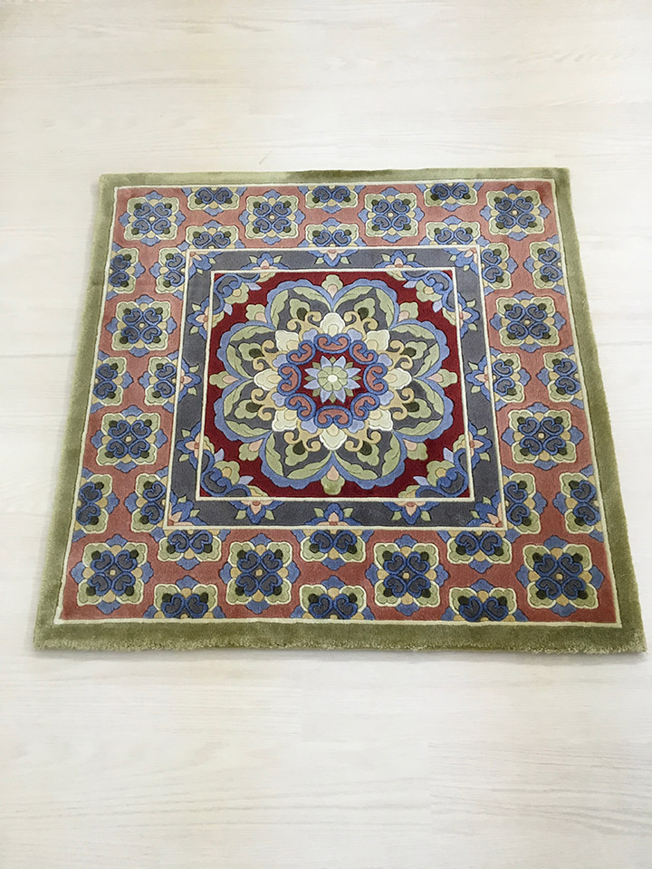 楽天市場】【中国段通 シルク 玄関マット・仏法座】「77」絨毯