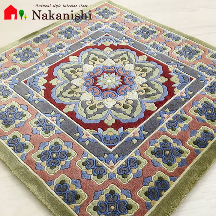 楽天市場】【中国段通 シルク 玄関マット・仏法座】「77」絨毯