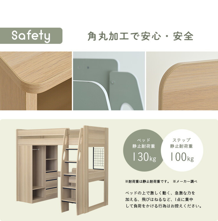組み立て簡単！短期間しか使わないからお安く。 Mikey ロフトベッド